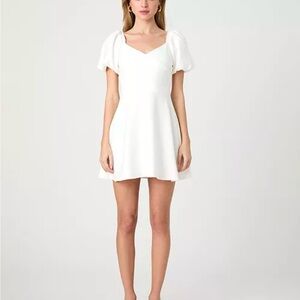 NWT French Connection Women's Whisper Puff-Sleeve Mini Dress